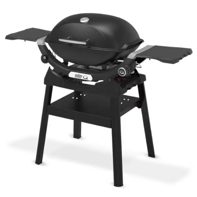 Vendita online Barbecue a gas Weber Q 1200N con ripiani laterali e supporto compatto